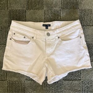 GAP White Frayed Denim Shorts